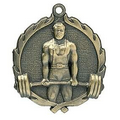 Medal, "Weightlifting" Wreath - 2 1/2" Dia.